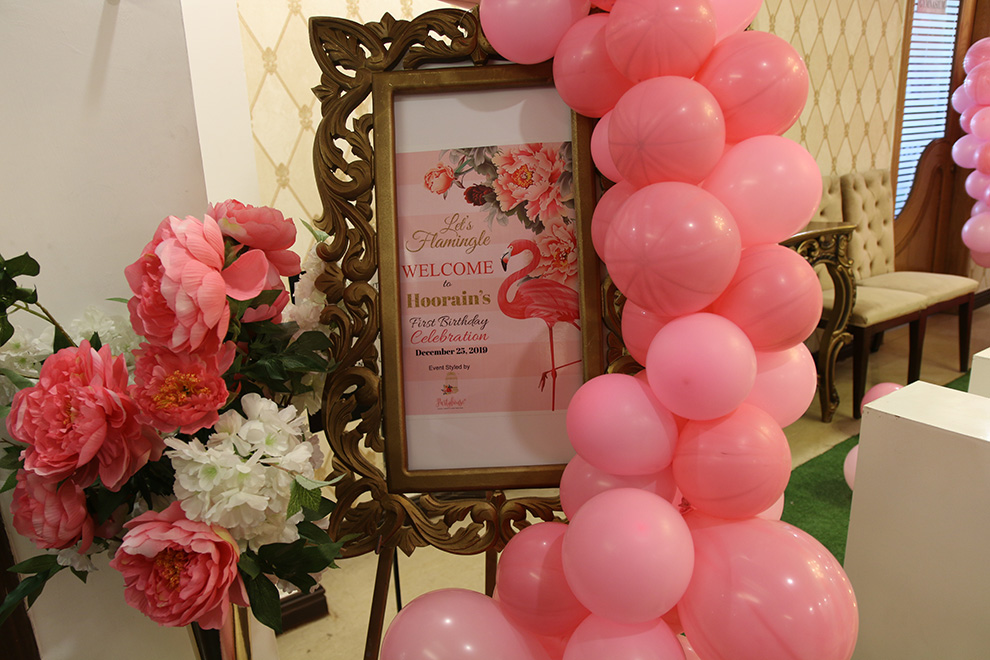 Hoorain 1st Flamingo Birthday